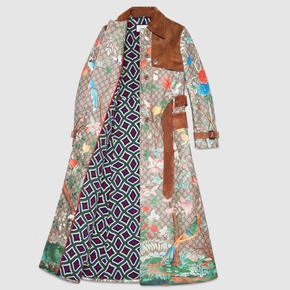 Gucci GG Supreme Tian Trench Coat Size 40 - Picture 3 of 15